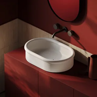 Раковина, Artceram, Brera, шгв 600*400*155, отверстия для смесителя-отсутствуют, цвет-белый (Товар заказной, возврату не подлежит)