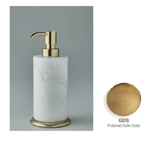 Дозатор для жидкого мыла, 3SC, Baster Round, шгв 80*80*180, цвет дозатора-Gold Pollished Satin