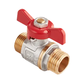 Кран шаровой, AquaHit, 3/4", НН, PN 25, ручка-бабочка (БШШ)
