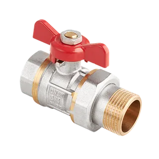 Кран-американка шаровой, AquaHit, 3/4", НВ, PN 25, ручка-бабочка, с полусгоном — иконка