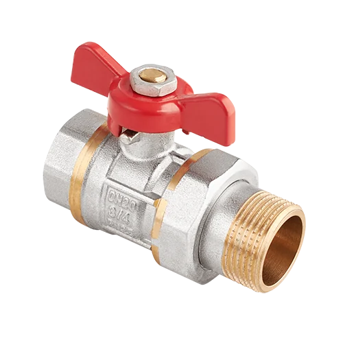 Кран-американка шаровой, AquaHit, 1", НВ, PN 25, ручка-бабочка, с полусгоном