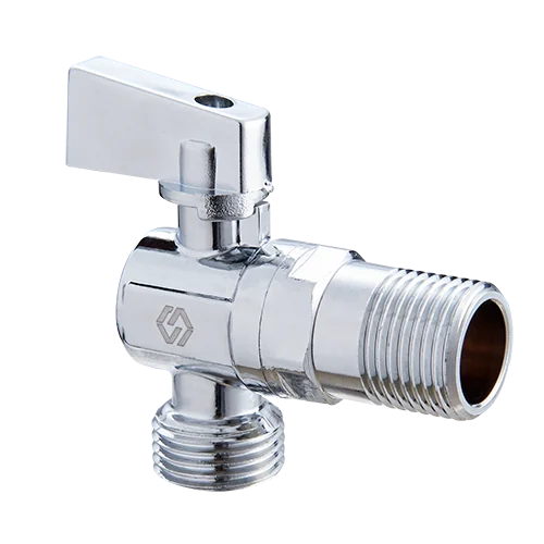 Кран шаровой, Premium, угловой, 1/2" х 1/2", НН, PN 10, ручка-флажок, для подключения сантехнических приборов