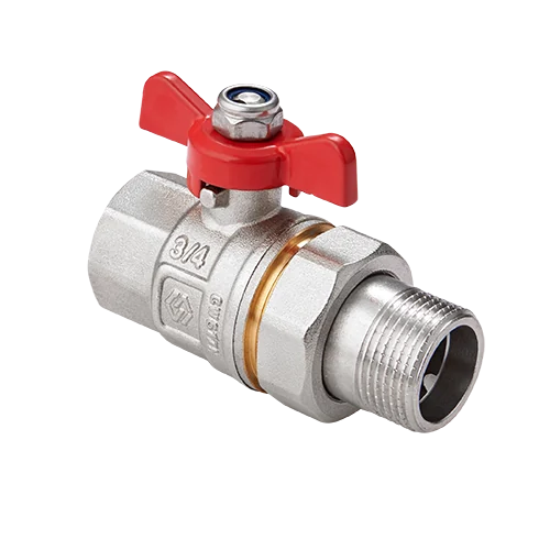 Кран-американка шаровой, Premium, 1 1/4", НВ, PN 40, ручка-бабочка, с полусгоном