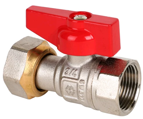 Кран шаровой, Premium, ГОСТ, прямой, 3/4", ВВ, PN 25, ручка-бабочка, с накидной гайкой