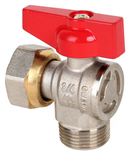 Кран шаровой, Premium, ГОСТ, угловой, 1/2", НВ, PN 25, ручка-бабочка, с накидной гайкой