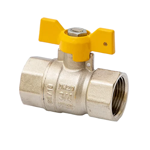 Кран шаровой, Premium, 1/2", ВВ, PN 25, ручка-бабочка, газовый