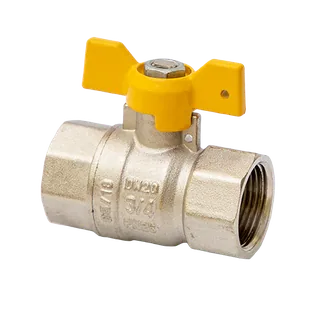 Кран шаровой, Premium, 3/4", ВВ, PN 25, ручка-бабочка, газовый