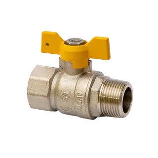 Кран шаровой, Premium, 1/2", НВ, PN 25, ручка-бабочка, газовый