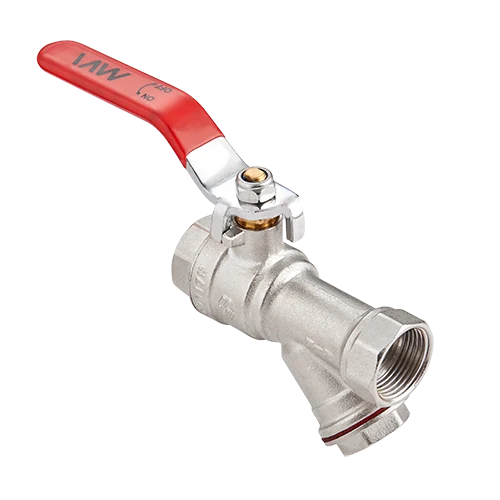 Кран шаровой, Premium, ГОСТ, 1/2", ВВ, PN 25, ручка-рычаг, с фильтром