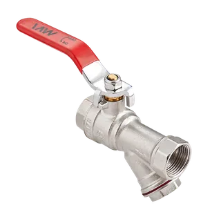 Кран шаровой, Premium, ГОСТ, 3/4", ВВ, PN 25, ручка-рычаг, с фильтром