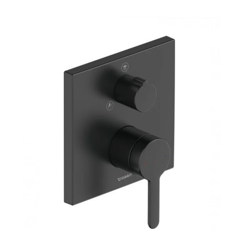Смеситель для душа, Duravit, C.1, на 2 потребителя, цвет-черный матовый