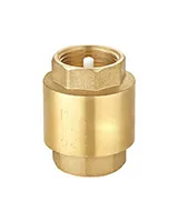 Клапан обратный осевой, муфтовый, PN16, 2" ВР, латунь/ABS пластик