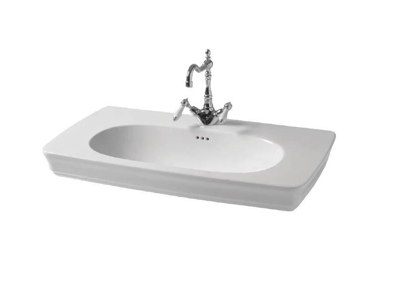 Раковина, Artceram, Civitas, шгв 900*500*220, отверстия для смесителя-1 сквозное, 2 промаркированных, цвет-Glossy White (Товар заказной, возврату не подлежит)
