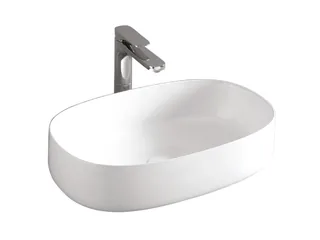 Раковина, Artceram, Cognac, шгв 550*350*145, отверстия для смесителя-отсутствуют, The.Saniglaze, цвет-белый глянцевый