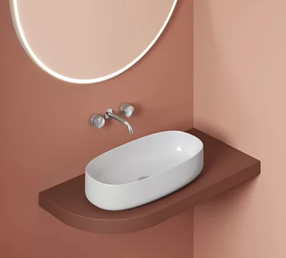 Раковина, Artceram, Cognac, шгв 680*350*150, отверстия для смесителя-отсутствуют, Saniglaze, цвет-белый (Товар заказной, возврату не подлежит)