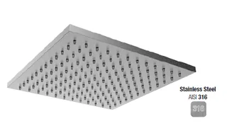 Верхний душ, Almar, 316 Stainless Steel, 303*303, цвет-316 Stainless Steel (Товар заказной, возврату не подлежит) — иконка