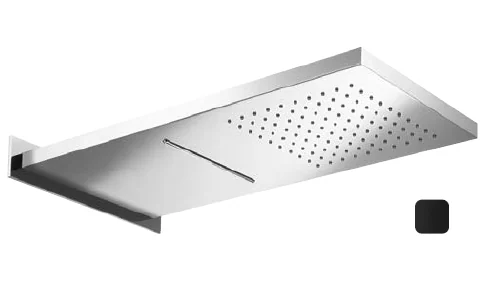 Верхний душ, Almar, Wall Mounted head showers, 592*270, цвет-черный матовый (Товар заказной, возврату не подлежит)
