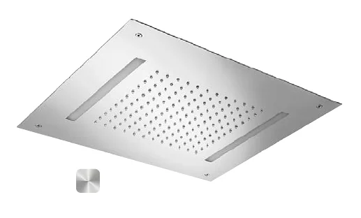 Верхний душ, Almar, Chromotherapy, 498*498, с LED-подсветкой, цвет-Mirror Stainless Steel (Товар заказной, возврату не подлежит)