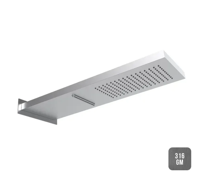 Верхний душ, Almar, Wall Mounted head showers, 537*165, цвет-Gun Metal Brushed PVD (Товар заказной, возврату не подлежит)