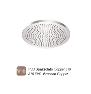 Верхний душ, Almar, Velvet, 301*301, цвет-Copper Brushed PVD 316 (Товар заказной, возврату не подлежит)
