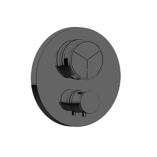 Смеситель для душа, Almar, Core, на 3 потребителя, цвет-Absolute Black Brushed PVD (Товар заказной, возврату не подлежит)