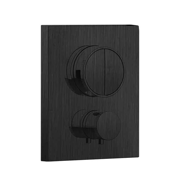 Смеситель для душа, Almar, Core, на 2 потребителя, цвет-Absolute Black Brushed PVD (Товар заказной, возврату не подлежит)