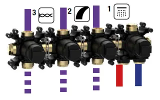 Внутренняя часть, Almar, Water Control Modular, назначение-смеситель для душа термостатический, стандарт подвода воды-3/4", не окрашен (Товар заказной, возврату не подлежит)