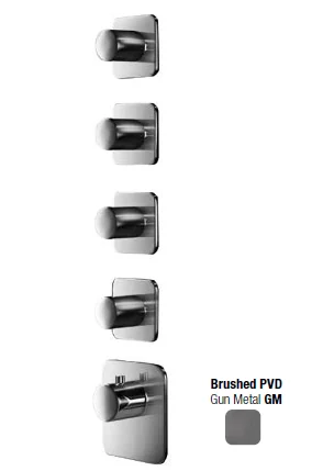 Смеситель для душа, Almar, Water Control High Flow, на 4 потребителя, цвет-Gun Metal Brushed PVD (Товар заказной, возврату не подлежит)