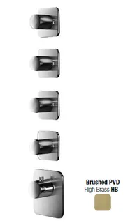Смеситель для душа, Almar, Water Control High Flow, на 4 потребителя, цвет-High Brass Brushed PVD (Товар заказной, возврату не подлежит)