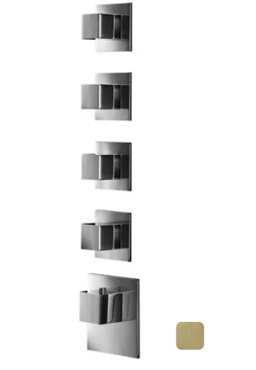 Смеситель для душа, Almar, Water Control High Flow, на 4 потребителя, цвет-High Brass Brushed PVD (Товар заказной, возврату не подлежит)