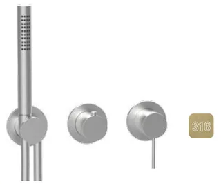 Смеситель для душа, Almar, 316 Stainless Steel, на 2/3 потребителя, цвет-High Brass Brushed PVD (Товар заказной, возврату не подлежит)