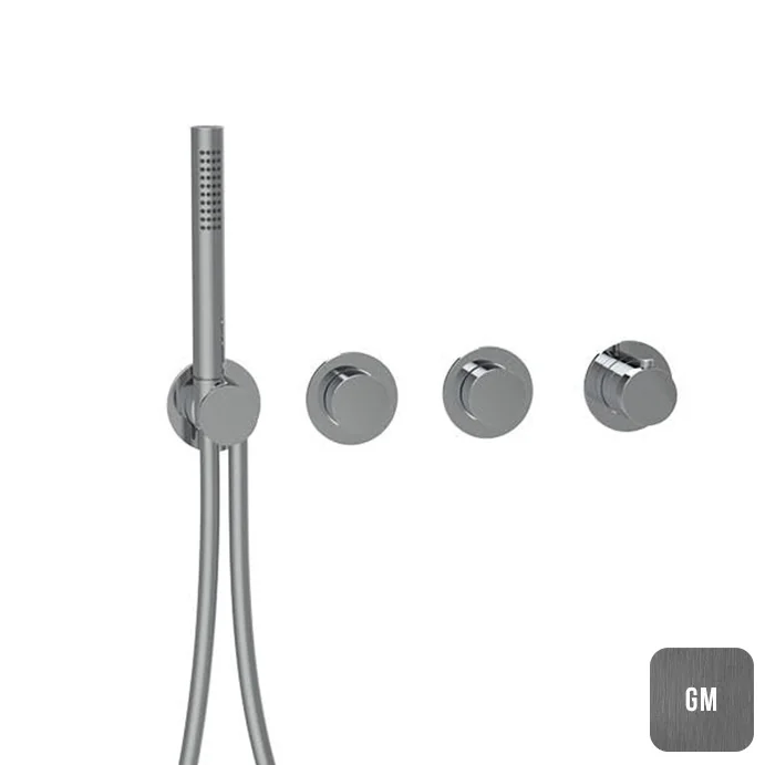 Смеситель для душа, Almar, Modular Push, на 2 потребителя, цвет-Gun Metal Brushed PVD (Товар заказной, возврату не подлежит)