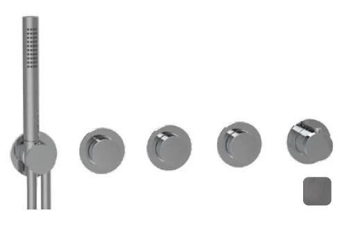 Смеситель для душа, Almar, Water Control Modular, на 3 потребителя, цвет-Gun Metal Brushed PVD (Товар заказной, возврату не подлежит)
