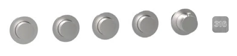 Смеситель для душа, Almar, Water Control Modular, на 4 потребителя, цвет-Stainless Steel AISI 316 (Товар заказной, возврату не подлежит)