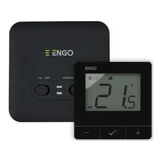 Терморегулятор, Engo Controls, E20i, накладной, беспроводной, Wi-Fi, управляемый через интернет, батареи 2хАА+220 В, черный — иконка