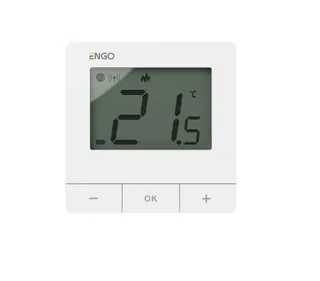 Терморегулятор, Engo Controls, E20i, накладной, беспроводной, Wi-Fi, управляемый через интернет, батареи 2хАА+220 В, белый (ст.арт. E20iWWIFI) — иконка