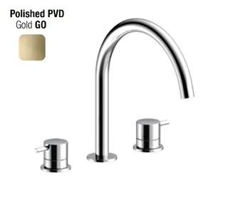 Смеситель для раковины, Almar, цвет-золото (Gold Polished PVD) (Товар заказной, возврату не подлежит)
