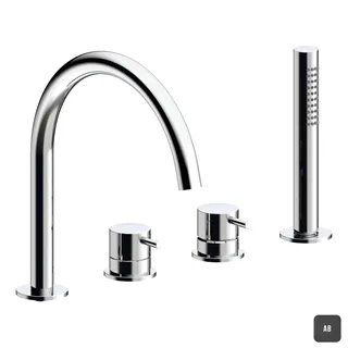 Смеситель для ванны и душа, Almar, на борт ванны, цвет-Absolute Black Brushed PVD (Товар заказной, возврату не подлежит) — иконка