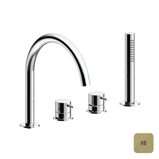 Смеситель для ванны и душа, Almar, на борт ванны, цвет-High Brass Brushed PVD (Товар заказной, возврату не подлежит)