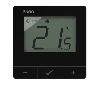 Терморегулятор, Engo Controls, Е25, накладной, универсальный, ZigBee/868 МГц, 230 В, черный (старый артикул E20B230ZB)