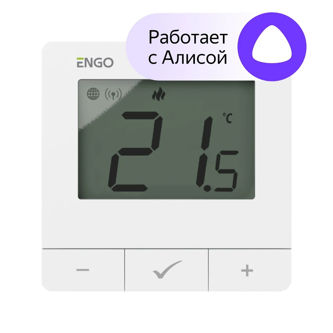 Терморегулятор, Engo Controls, Е25, накладной, универсальный, ZigBee/868 МГц, 230 В, белый