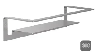 Полка, Almar, 316 Stainless Steel, шгв 300*140*70, цвет-Gun Metal Brushed PVD AISI 316 (Товар заказной, возврату не подлежит)