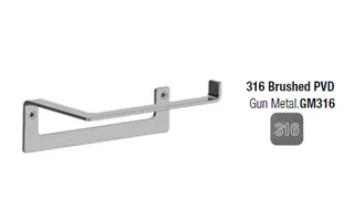 Бумагодержатель, Almar, 316 Stainless Steel, шгв 154,6*65,4*50, цвет-Gun Metal Brushed PVD (Товар заказной, возврату не подлежит)