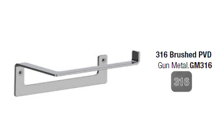 Бумагодержатель, Almar, 316 Stainless Steel, шгв 154,6*65,4*50, цвет-Gun Metal Brushed PVD (Товар заказной, возврату не подлежит)
