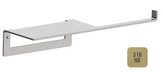Бумагодержатель, Almar, 316 Stainless Steel, шгв 282*65*70, цвет-High Brass Brushed PVD AISI 316 (Товар заказной, возврату не подлежит)