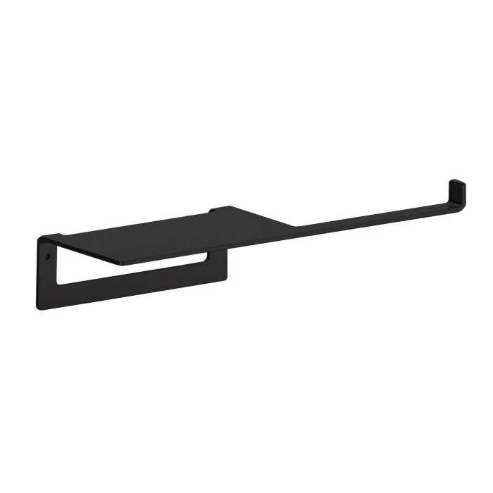 Бумагодержатель, Almar, Showers Accessories, шгв 282*65*70, цвет-черный матовый (Товар заказной, возврату не подлежит)