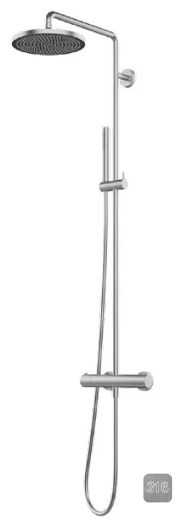 Душевая стойка, Almar, 316 Stalnless Steel, цвет-нержавеющая сталь AISI 316 (Товар заказной, возврату не подлежит)