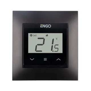 Терморегулятор, Engo Controls, проводной, встраиваемый, программируемый, черный