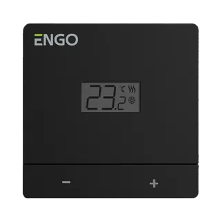Терморегулятор, Engo Controls, проводной, накладной, 230В, черный — иконка
