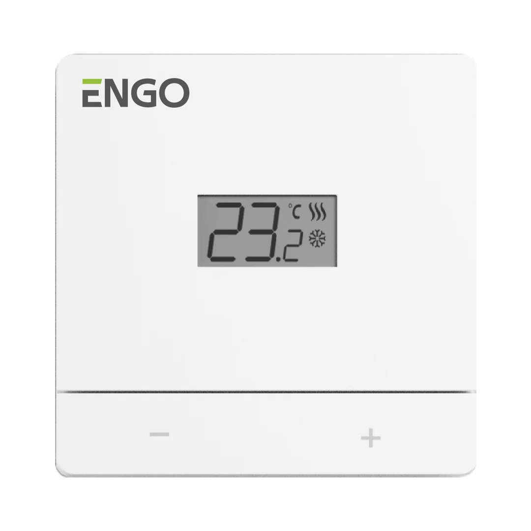 Терморегулятор, Engo Controls, проводной, накладной, 230В, белый